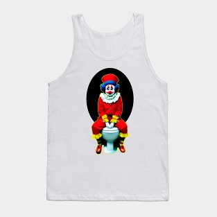 Clean clown sitting on the toilet Tank Top